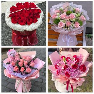 吉林白城市洮北区镇赉县通榆县同城鲜花店订33朵玫瑰送情人女朋友