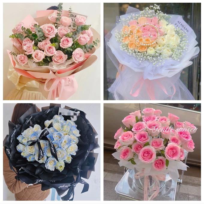 湛江市赤坎霞山区坡头麻章区同城鲜花店表白女友老婆生日玫瑰花束