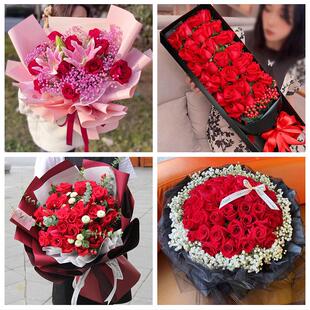 北京市通州区台湖永乐店潞城镇同城鲜花店订33朵玫瑰送情人女朋友
