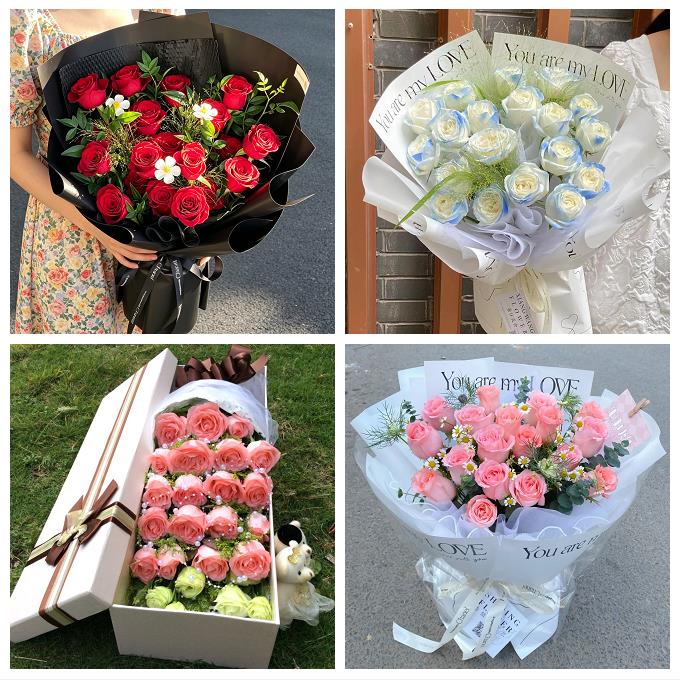 上海奉贤区奉浦西渡街道南桥镇同鲜花店情人节送玫瑰表白女友老婆