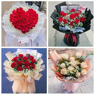 女神节订红玫瑰西安未央雁塔阎良临潼长安区同城鲜花店送女友老婆