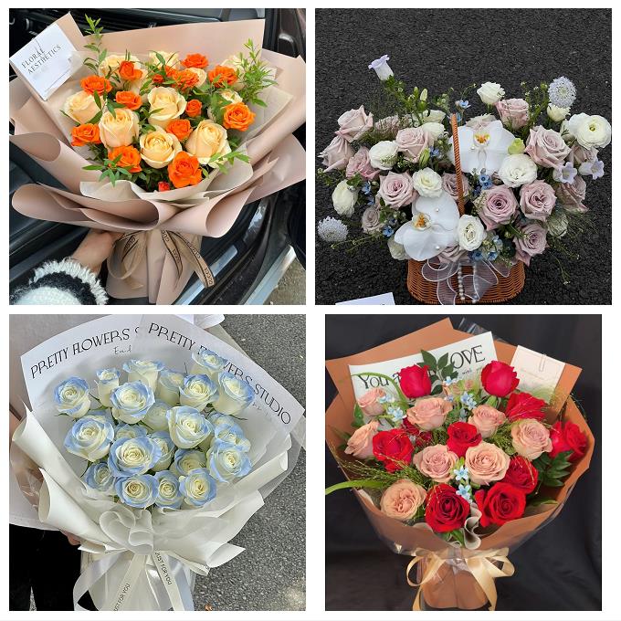 上海市浦东新区康桥航头六灶鲜花店卡布碎冰蓝紫玫瑰花束同城配送