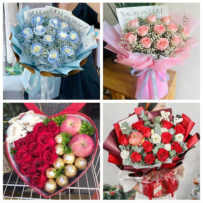 济宁市任城兖州区微山鱼台县同城鲜花店送女友平安夜圣诞玫瑰礼盒