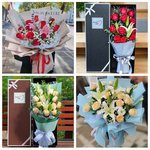 乌海市海勃湾区海南区乌达区鲜花店同城配送老婆香水百合玫瑰花束