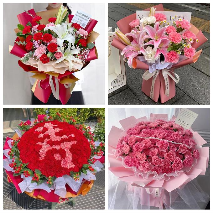 唐山市乐亭迁西玉田县唐海县鲜花店同城配送康乃馨玫瑰教师节花束