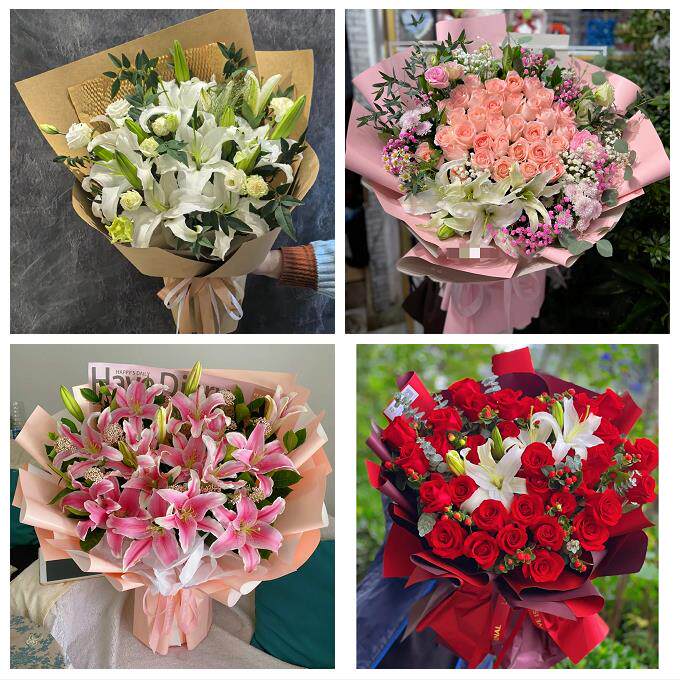 陕西宝鸡市凤翔岐山扶风县陇县鲜花店同城送玫瑰香水百合生日花束