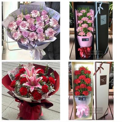 六安市霍邱县舒城金寨霍山县同城鲜花店康乃馨百合送父母长辈生日