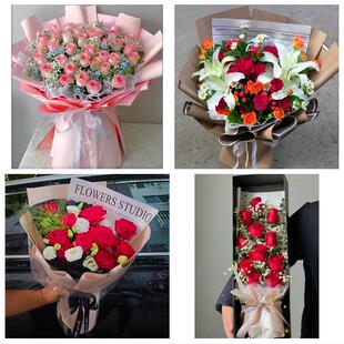 南宁市马山上林县宾阳县横县花店同城配送女友生日情人节玫瑰花束