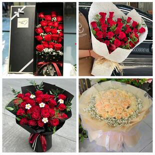 黑龙江鸡西市鸡东县虎林密山市同城花店送女朋友玫瑰订生日鲜花束