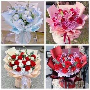 黑龙江省双鸭山市尖山区岭东区同城鲜花店订33朵玫瑰送情人女朋友