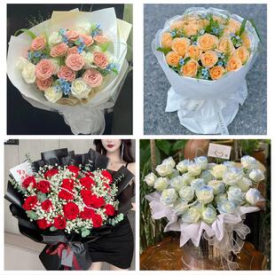 呼伦贝尔牙克石扎兰屯根河市花店同城配送女友生日情人节玫瑰花束