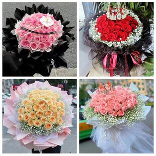 深圳宝安区新安西乡石岩航城鲜花店同城送女朋友闺蜜女神节红玫瑰