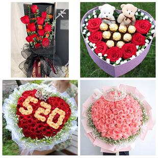女神节订红玫瑰北京市丰台区东铁匠营卢沟桥同城鲜花店送女友老婆