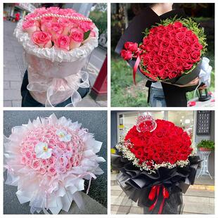 上海市嘉定区华亭外冈江桥镇鲜花店同城送女朋友闺蜜女神节红玫瑰