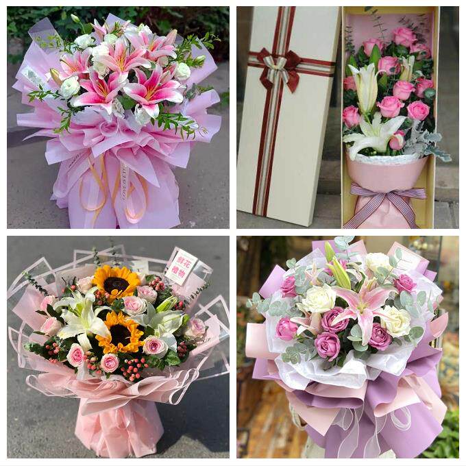 洛阳市老城西工区瀍河涧西区鲜花店同城配送老婆香水百合玫瑰花束