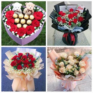女神节订红玫瑰兰州市城关七里河西固安宁区同城鲜花店送女友老婆
