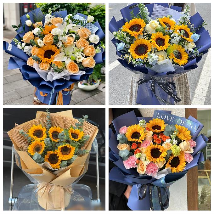 铜陵市铜官义安区郊区枞阳县同城鲜花店父亲节向日葵花束男士生日