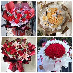 天津武清区大孟庄泗村店河西务同城鲜花店订33朵玫瑰送情人女朋友