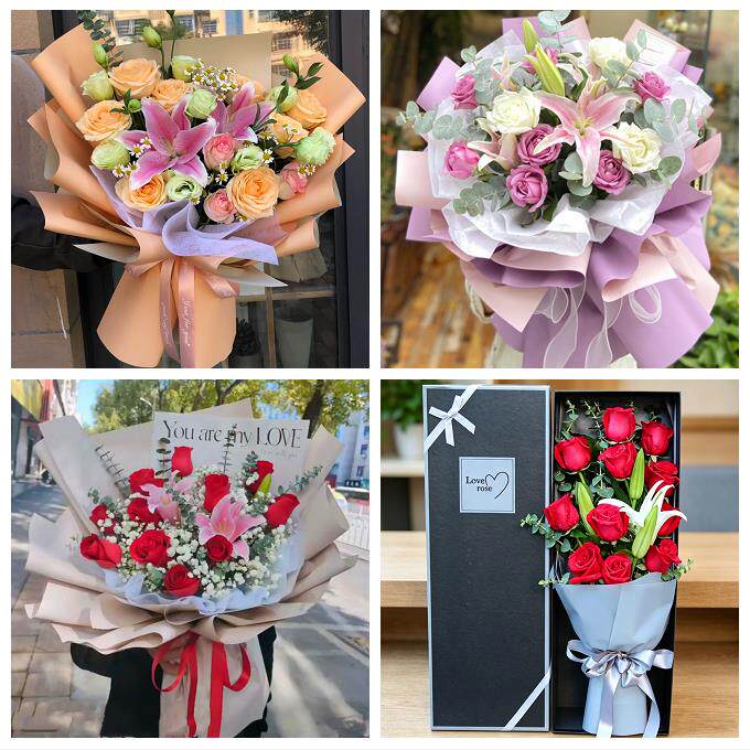 徐州市丰县沛县睢宁县新沂市鲜花店同城配送老婆香水百合玫瑰花束