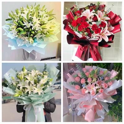 江西抚州市临川区东乡区南城县同城鲜花店送老婆玫瑰百合生日花束