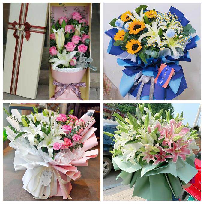 天津市津南北辰武清区宝坻区鲜花店同城配送老婆香水百合玫瑰花束