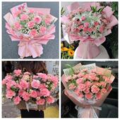 临沂市平邑莒南县蒙阴临沭县同城鲜花店订38妇女节康乃馨百合花束
