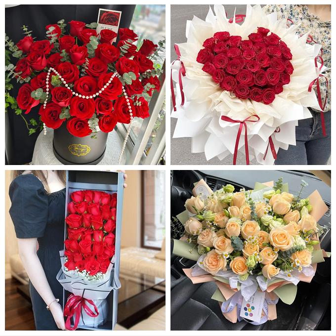 云南昆明市富民宜良石林嵩明县同城鲜花店七夕表白情人节玫瑰花束