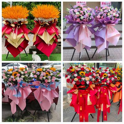 送上海市青浦区重固镇白鹤镇同城鲜花店新店开业大麦花篮公司乔迁