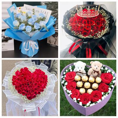 女神节订红玫瑰铁岭市银州清河区铁岭西丰县同城鲜花店送女友老婆