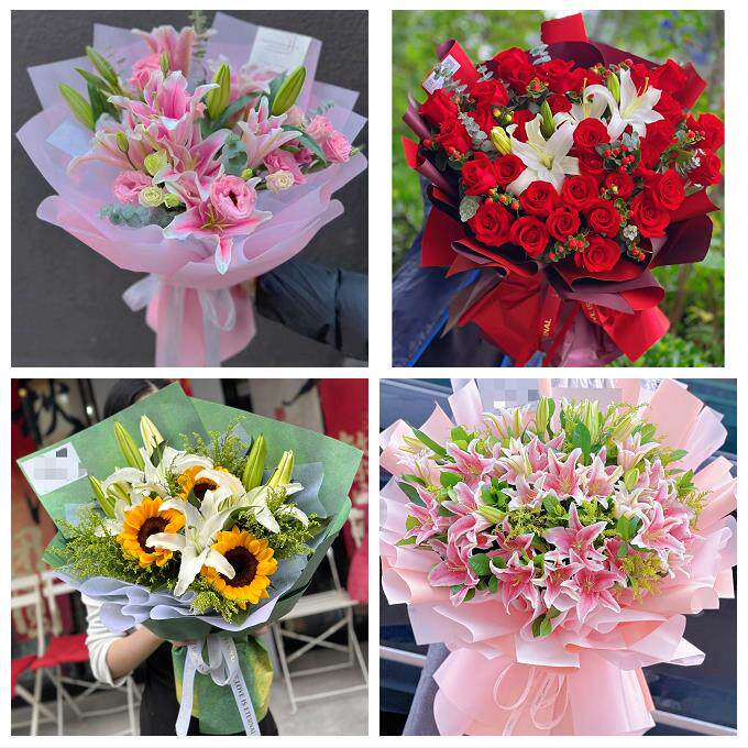 山西晋中祁县平遥灵石县介休市鲜花店同城送玫瑰香水百合生日花束