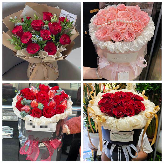 山东济宁市鱼台金乡嘉祥汶上县同城鲜花店送女友生日圣诞玫瑰花束