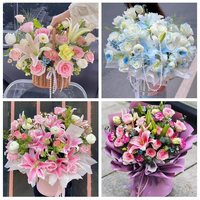 江苏南通市如东启东如皋海门市鲜花店同城送玫瑰香水百合生日花束