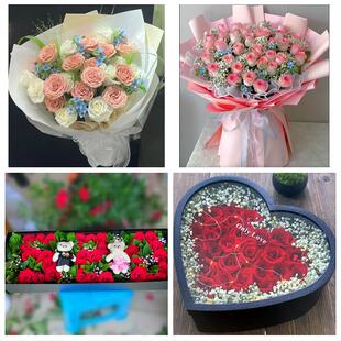 沈阳市和平区沈河大东皇姑区花店同城配送女友生日情人节玫瑰花束