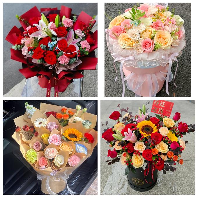 阿图什市喀什市莎车县和田市鲜花店同城送女朋友玫瑰混搭生日花束