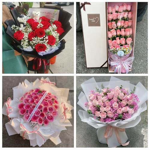 伊春红星区上甘岭嘉荫铁力市同城鲜花店七夕节11朵33枝玫瑰送女友
