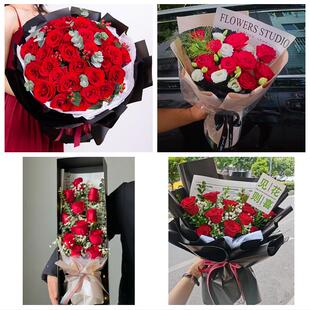送银川市兴庆区西夏区金凤区花店同城配送女友生日情人节玫瑰花束