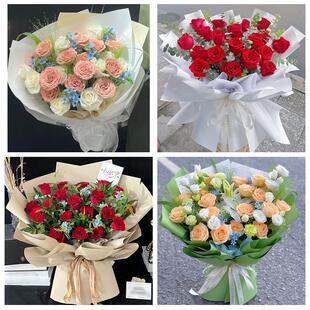 通辽科尔沁区开鲁霍林郭勒市花店同城配送女友生日情人节玫瑰花束