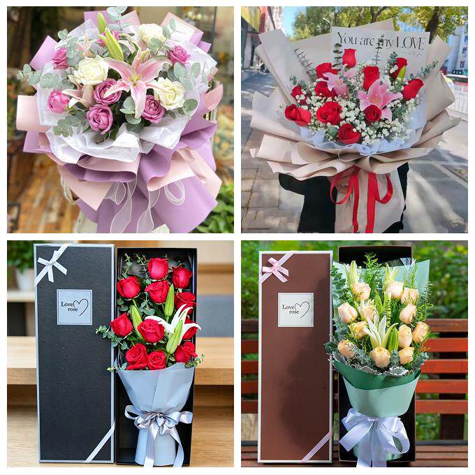 衡水市饶阳安平县故城县景县鲜花店同城配送老婆香水百合玫瑰花束