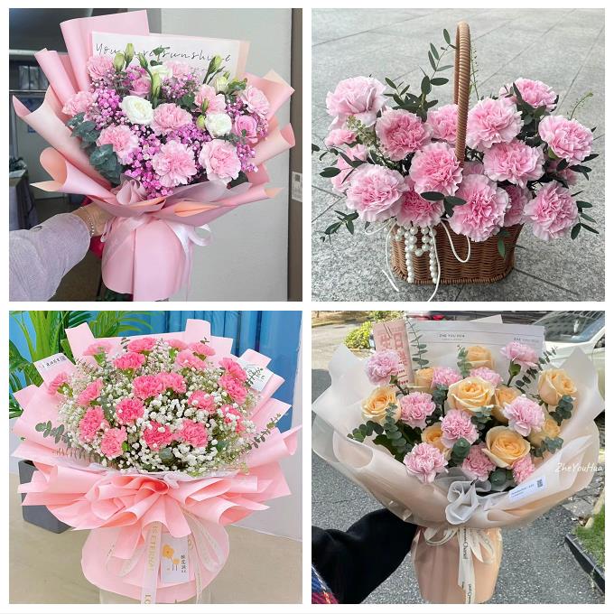 送绥化市庆安县明水县绥棱县鲜花店同城配送康乃馨玫瑰教师节花束
