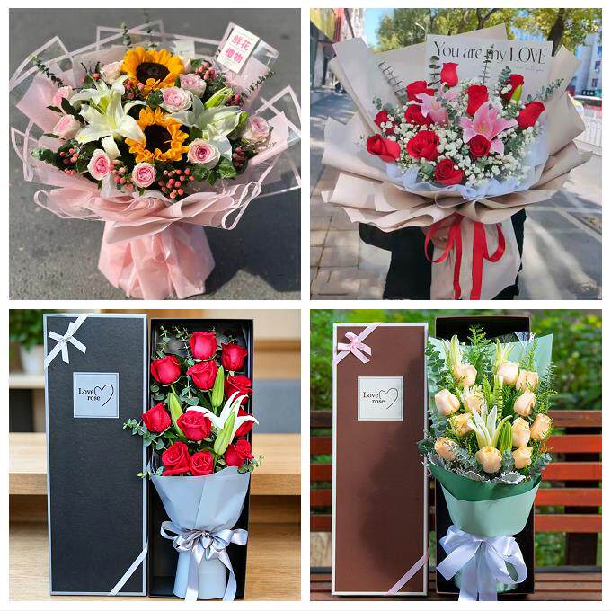 唐山市路南路北古冶区开平区鲜花店同城配送老婆香水百合玫瑰花束