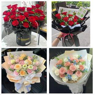 延安安塞区志丹吴起甘泉富县花店同城配送女友生日情人节玫瑰花束