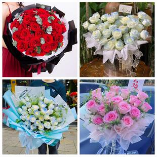 霍尔果斯伊宁市奎屯市塔城市花店同城配送女友生日情人节玫瑰花束