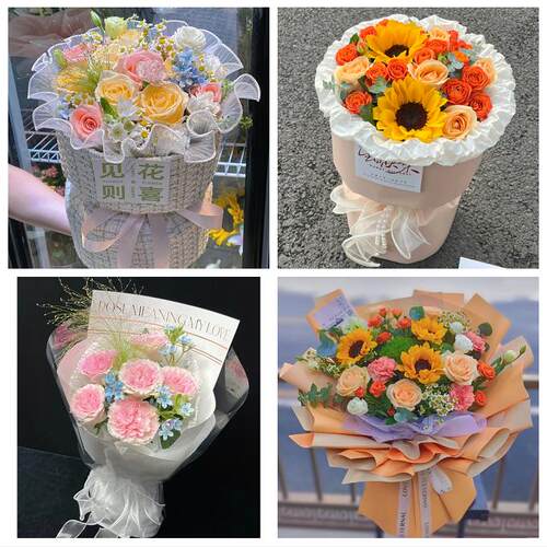 临汾市永和汾西县侯马霍州市花店同城送男女友领导玫瑰混搭鲜花束