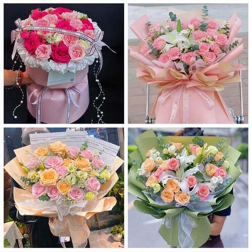 岳阳市岳阳楼区云溪区君山区花店同城送男女友领导玫瑰混搭鲜花束