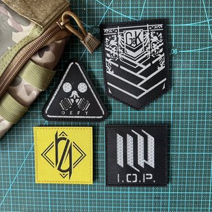 反光少女前线士气章魔术贴章 切割格里芬臂章 404小队徽章 背包贴