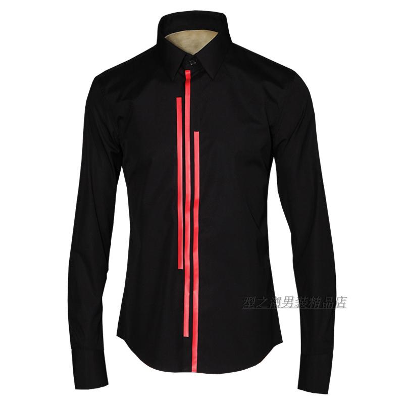 烫印青年个性百搭打底衫休闲衬衣