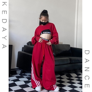 可达鸭家童装24新款潮酷女童爵士舞少儿舞蹈新年元旦演出服套装