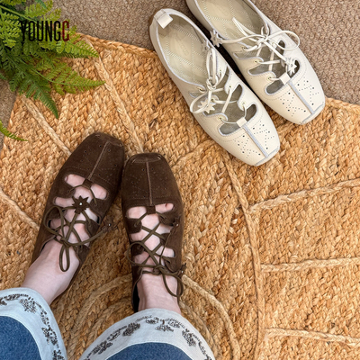 Orinous【古罗马织花系带芭蕾单鞋】设计师品牌 no退可换