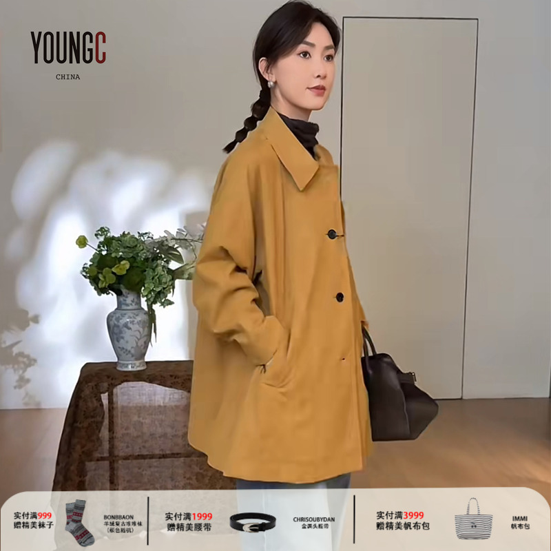 ETHOS 设计师品牌【翻领麂皮长外套】 YOUNGC买手店