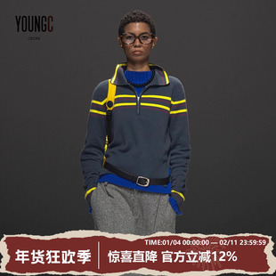SHORT SENTENCE短句【彩色条纹POLO针织衫】YOUNGC买手店